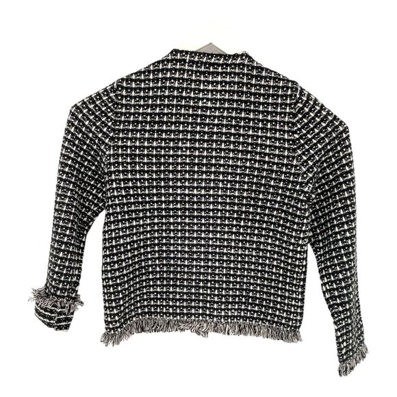 Ann Taylor Size Medium Textured Stitch Sweater Jacket Rhinestone Buttons $149 - Picture 14 of 14